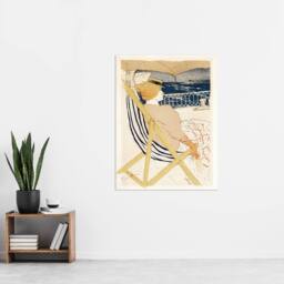 "Artery8 Ocean Cruise Passenger Vintage Wall Art Print Toulouse Lautrec in Beige - Size: W24"" x H32""" - thumbnail 4
