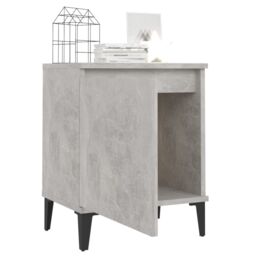 Berkfield Home Bed Cabinets with Metal Legs 2 pcs Concrete Grey 40x30x50 cm - Size: 40 x 30 x 50 cm - thumbnail 4