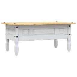 Berkfield Home Decorative Coffee Table Mexican Pine Corona Range White 100x55x45 cm - Size: 100 x 55 x 45 cm - thumbnail 6