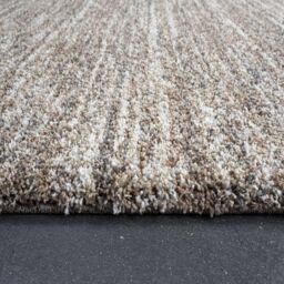 The Rug Shop UK Brown Modern Shaggy Plain Abstract Striped Easy to Clean Brown Rug - Size: 160 cm x 230 cm - thumbnail 4
