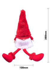 Netagon Home Christmas Long Legged Christmas Gonk Decoration- Red - thumbnail 2
