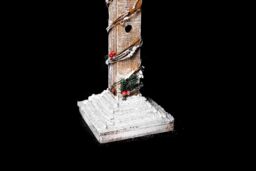 Shatchi 85cm Wooden Lamppost Warm White Rotating Star LEDs Snow Covered Lantern Indoor Christmas Decorations, Wood, Brown in Gold - thumbnail 5