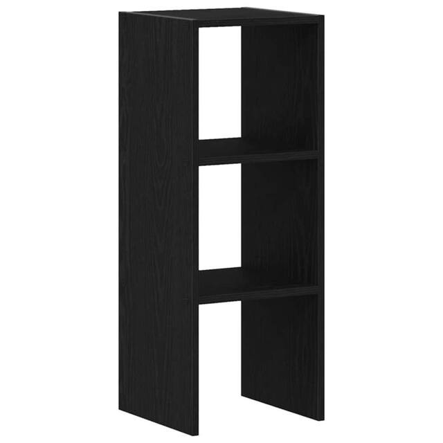 Berkfield Home Bookcase Stackable Black Oak 30x30x80 cm Engineered Wood - Size: 30 x 30 x 80 cm - image 1