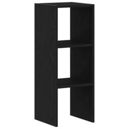 Berkfield Home Bookcase Stackable Black Oak 30x30x80 cm Engineered Wood - Size: 30 x 30 x 80 cm - thumbnail 6