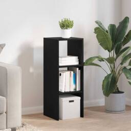 Berkfield Home Bookcase Stackable Black Oak 30x30x80 cm Engineered Wood - Size: 30 x 30 x 80 cm - thumbnail 3