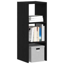 Berkfield Home Bookcase Stackable Black Oak 30x30x80 cm Engineered Wood - Size: 30 x 30 x 80 cm - thumbnail 2