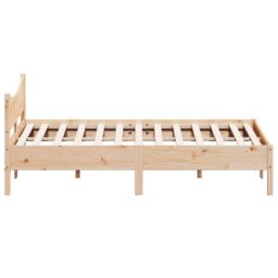 Berkfield Home Bed Frame without Mattress 160x200 cm Solid Wood Pine in Brown - thumbnail 5