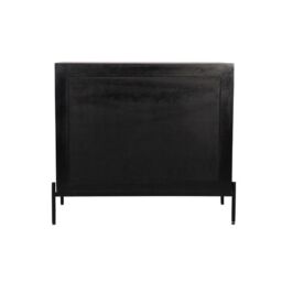 Jaipur Furniture Ltd Rattan Chest of Drawer - Mango Wood/Iron - L45 x W90 x H78 cm - Black Finish with Natural Rattan - Assembly Required - thumbnail 4