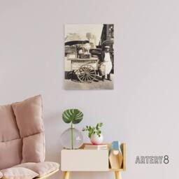 "Artery8 Lemonade & Hot Dog Stand Vintage Photo Canvas Wall Art Print in Grey - Size: W18"" x H24""" - thumbnail 3