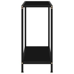 Berkfield Home Console Table Black 60x35x75 cm Tempered Glass - Size: 60 x 35 x 75 cm - thumbnail 3