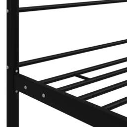 Berkfield Home Durable Canopy Bed Frame Black Metal 140x200 cm - thumbnail 5