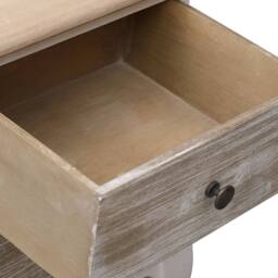 Berkfield Home Elegant Bedside Cabinet 35x30x50 cm Paulownia Wood in White - Size: 35 x 30 x 50 cm - thumbnail 5
