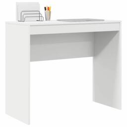 Berkfield Home Writing Desk White Engineered Wood Medium Minimalistic - thumbnail 3