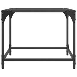 Berkfield Home Coffee Tables with Transparent Glass Top 2 pcs 50x50x40 cm Steel - Size: 50 x 50 x 40 cm - thumbnail 5