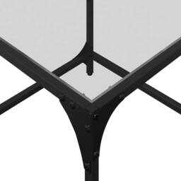 Berkfield Home Coffee Tables with Transparent Glass Top 2 pcs 50x50x40 cm Steel - Size: 50 x 50 x 40 cm - thumbnail 8