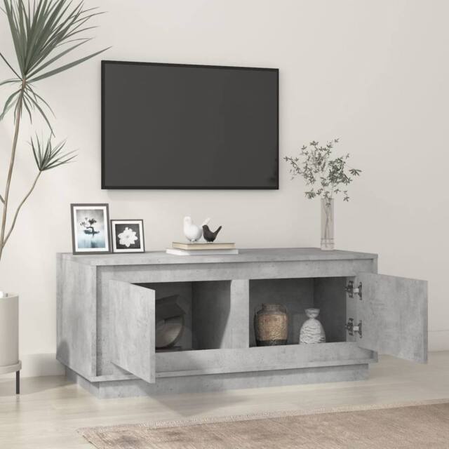 Berkfield Home Decorative Coffee Table Concrete Grey 102x50x44 cm Engineered Wood - Size: 102 x 50 x 44 cm - image 1