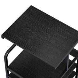 Huhote 4-Tier Printer Stand Printer Cart with Storage Shelf Locking Wheels in Black - thumbnail 9