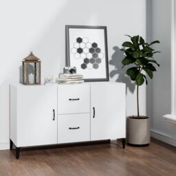 Berkfield Home Sideboard White 100x36x60 cm Engineered Wood - Size: 100 x 36 x 60 cm - thumbnail 1