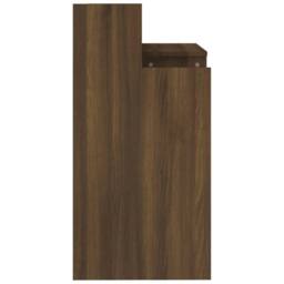 Berkfield Home Elegant Desk with LED Lights Brown Oak 97x45x90 cm Engineered Wood - Size: 97 x 45 x 90 cm - thumbnail 9