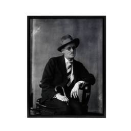"Artery8 Abbott James Joyce Seated Writer Framed Canvas Wall Art Print in Black - Size: W12"" x H16""" - thumbnail 1
