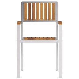 Berkfield Home Stacking Garden Chairs 8 pcs 54.5x56x87 cm Solid Wood Acacia in Brown - thumbnail 5