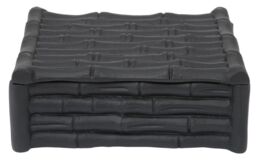 Orsina Hiba Small Black Finish Bamboo Effect Trinket Box - thumbnail 6