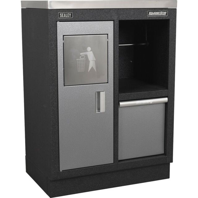 Loops Multifunction Modular Garage Cabinet - 680 460 x 910mm - Aluminium Handles - image 1