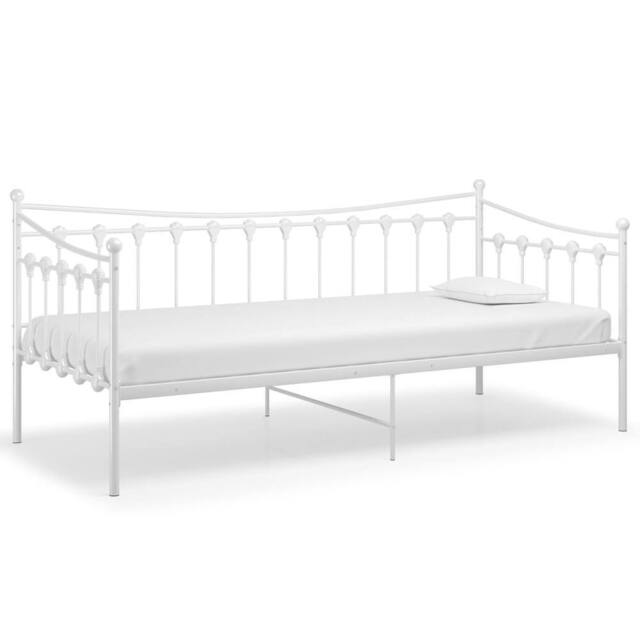 Berkfield Home Sofa Bed Frame White Metal 90x200 cm - image 1