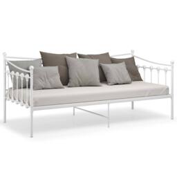 Berkfield Home Sofa Bed Frame White Metal 90x200 cm - thumbnail 4