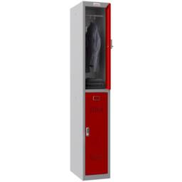 Phoenix Safe Company Personal Locker in Grey/Red with Electronic Locks, PL1230GRE in Grey - Size: 180 cm x 40 cm - thumbnail 2