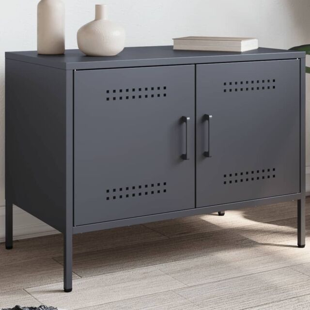 Berkfield Home TV Cabinet Anthracite 68x39x50.5 cm Steel - image 1
