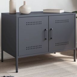 Berkfield Home TV Cabinet Anthracite 68x39x50.5 cm Steel