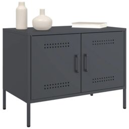 Berkfield Home TV Cabinet Anthracite 68x39x50.5 cm Steel - thumbnail 4