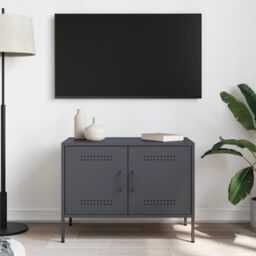 Berkfield Home TV Cabinet Anthracite 68x39x50.5 cm Steel - thumbnail 3