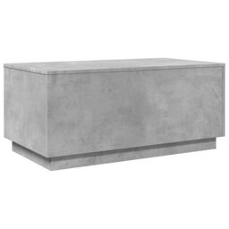 Berkfield Home Coffee Table with LED Lights Concrete Grey 90x50x40 cm - Size: 90 x 50 x 40 cm - thumbnail 3