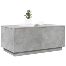 Berkfield Home Coffee Table with LED Lights Concrete Grey 90x50x40 cm - Size: 90 x 50 x 40 cm - thumbnail 6