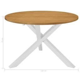 Berkfield Home Dining Table White 120x75 cm MDF - thumbnail 4