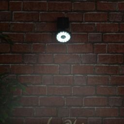 mysmartbuy Solar Powered LED PIR Motion Sensor Security Lamp - 1000 Lumen Wall Mounted Outdoor Light with 7m Detection Range & 2 Light Modes in Black - thumbnail 2