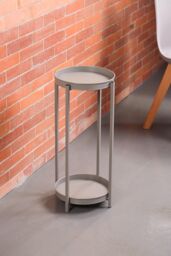 simpa 2 Tier Colour Metal Flower Plant Pot Holders in Grey - thumbnail 5