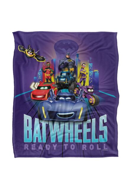 DC Comics Batwheels Bam Coming at You Blanket 152 x 127 cm in White - image 1