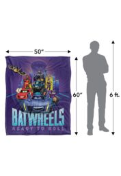 DC Comics Batwheels Bam Coming at You Blanket 152 x 127 cm in White - thumbnail 5