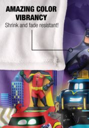 DC Comics Batwheels Bam Coming at You Blanket 152 x 127 cm in White - thumbnail 4