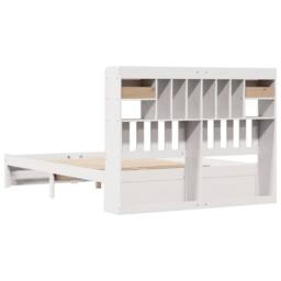 Berkfield Home Bookcase Bed without Mattress White 140x200cm Solid Wood Pine - Size: 140x200 cm - thumbnail 8