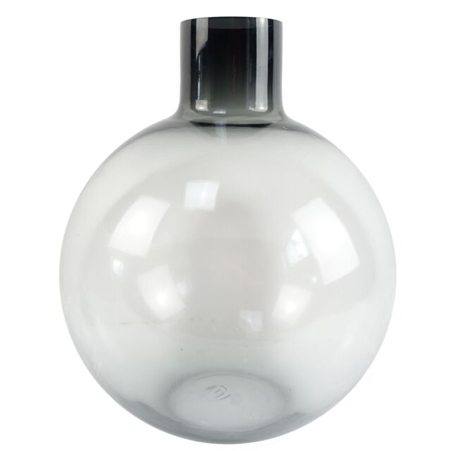 Leaf 40cm Grey Smoke Bottle Glass Vase - image 1