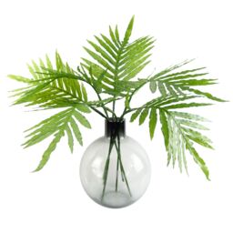 Leaf 40cm Grey Smoke Bottle Glass Vase - thumbnail 6