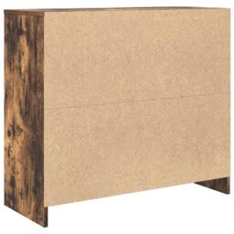 Berkfield Home Sideboard Smoked Oak 85x34x76 cm Engineered Wood in Brown - Size: 85 x 34 x 76 cm - thumbnail 8
