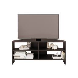 BIMOSSA Roy Corner TV Unit for 43 - 48 Inch TVs, Modern Corner TV Stand Cabinet w/ Storage Shelves, Space Saving Media Console for Living Room