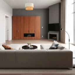 Happy Homewares Modern Designer Two Tier Cream Linen & Natural Rattan Pendant Shade in Brown - thumbnail 7