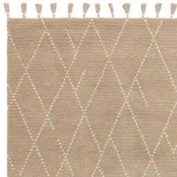 The Rug Shop UK Beige Kilim Modern Easy to clean Hand Made Geometric Area Rug - Size: 160 cm x 230 cm - thumbnail 4