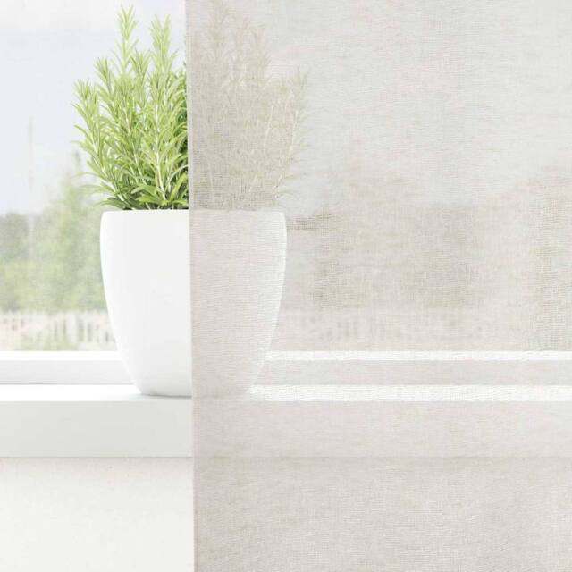 Berkfield Home Full Curtains with Curtains 2 pcs Cream 140 x 225 cm Polyester - image 1